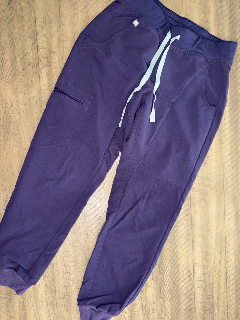 Figs Women's Deep Purple Jogger Pants with Light Drawstring